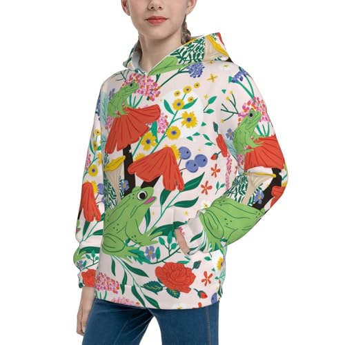 Mushroom and Frogs Kid Hoodies Boys Sweatshirts Girls Pullover with Pocket2
