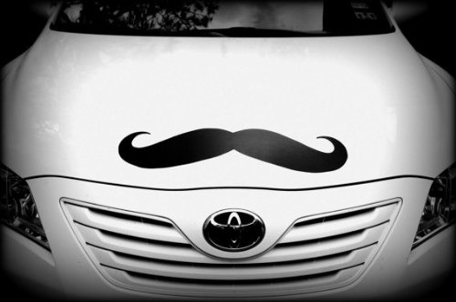 Mustache car sticker decal x1 Black 50cm
