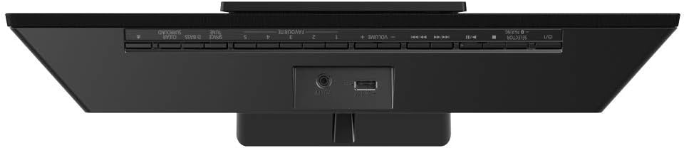 ზედა view of the Panasonic SCHC410K showing rear ports and controls