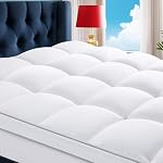 CHOPINMOON Matelas complet Topper extra épais double matelas Pad, en peluche oreiller Top Matelas Couverture de lit doux Topper,18" Poche profonde