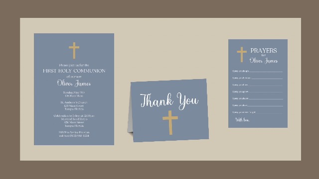 Amazon.com : The Invite Lady Boho Watercolor Floral Invites Baptism  Confirmation Customizable First Holy Communion Invitations (12 Count) :  Home & Kitchen