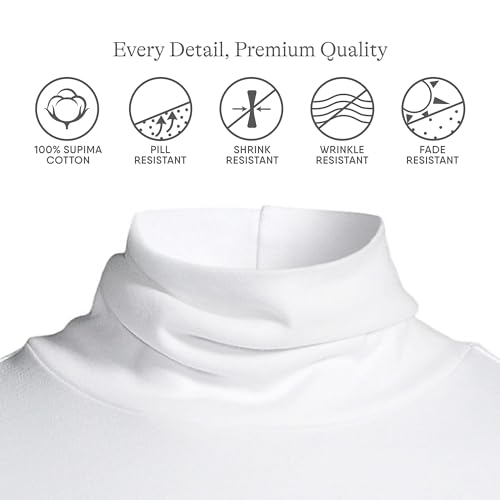 Lands' End Women's American-Grown Supima Cotton Fitted Long Sleeve Turtleneck3