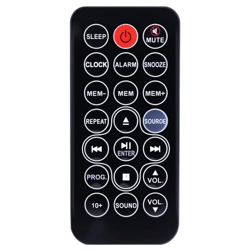 CLVIZCXOM Télécommande compatible avec chaîne hi-fi Thomson MIC201IBT radio HiFi