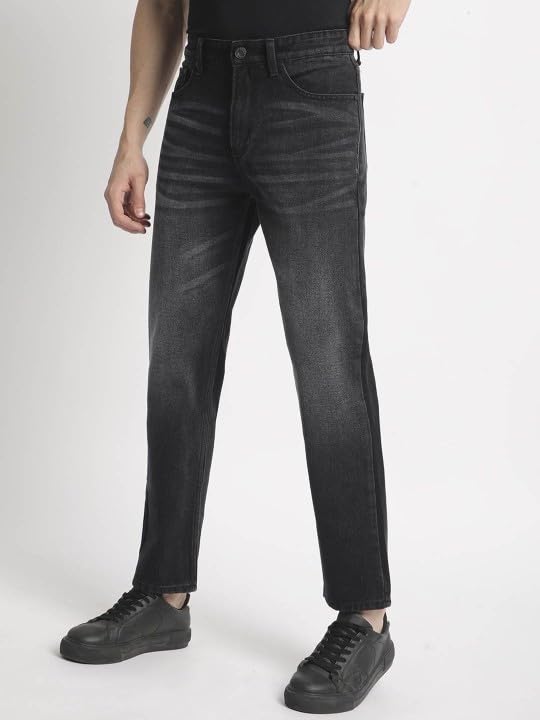 Image of BENE KLEED Men Solid Shaded Relaxed FIT 100% Cotton Jeans