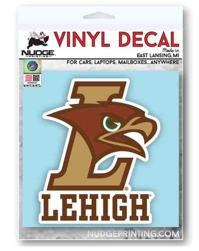 Image of Lehigh University Block L Mountain Hawks Brown Weatherproof Vinyl Sticker Car Decal from Nudge Printing