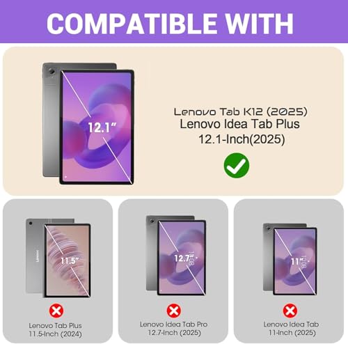 Image of Privacy Anti Peep Matte Screen Guard Compatible With Lenovo Idea Tab Plus 12.1 inch Inch /Lenovo Tab K12 (2025) Anti Spy Blue Light Block Screenguard Not a Tempered Glass Screen Protector