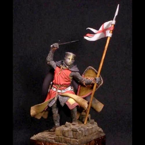 Kit maquette résine 1/24 chevalier médiéval croisé défenseur forteresse