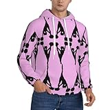 SAAKE Cheerleader-Druck Herren-Kapuzenpullover, lässiges Sweatshirt mit Taschen, weich,...