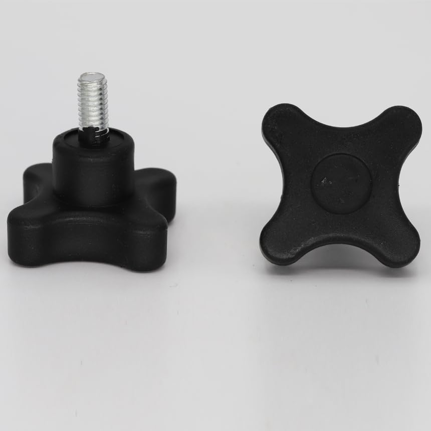 Chougnar M5 M6 M8 Male Thread OD 25mm 30mm 35mm 40mm 50mm Length 40mm Head Diameter Four Star Screw On Thumb Handle Clamping Grip Knob - (Size: 7Pieces M8, Length: 25mm, Color: 40mm Head Diameter)