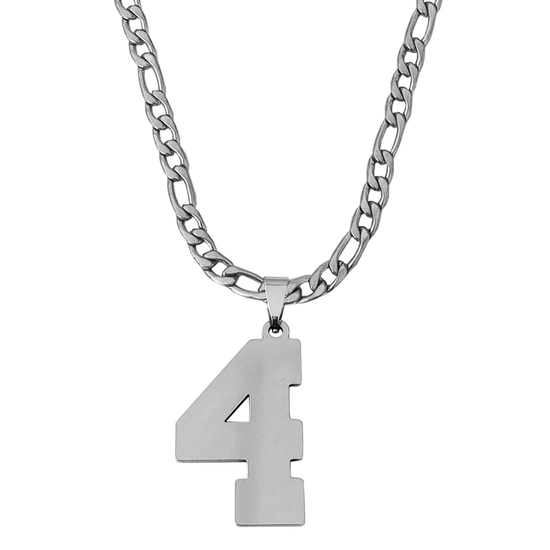 M Men Style Bikers Jewelry Sports Jersey Number Gift for Him Silver Stainless Steel Pendant Chain For Men And Women LCPnB189 (B0BYV8P7M6) Amazon Price History, Amazon Price Tracker