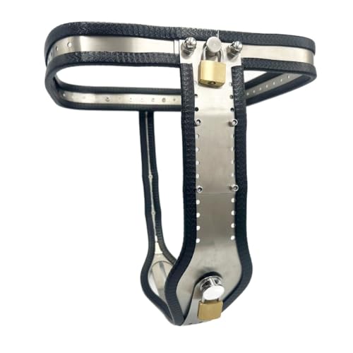 Tplkxurib Unsichtbar Keuschheitsgürtel Frau mit Schloss, Edelstahl Silikon Chastity Belt Damen Keuschheitskäfig Bondage Keuschheits Höschen BDSM Sexspielzeug für Frauen Extrem Sex,Schwarz,60/70cm