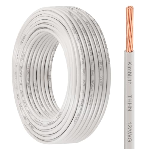 THHN Wire 12 Gauge 250 FT Stranded Copper Wire, White