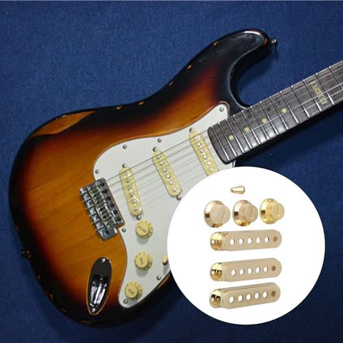 Cache-micros dorés pour guitare électrique sur scène et studio - 6