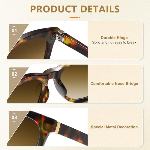 EASY READ Cateye Sunglasses for Women,Trendy Outdoor Sun Glasses Shades with UV400 Protection4