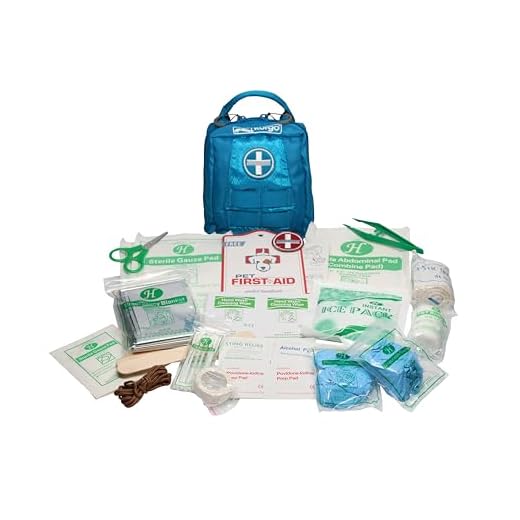 Kurgo RSG - Kit de Primeros Auxilios para Perros, Kit Médico para Mascotas, Compacto y Portátil, Compatible con MOLLE - Azul