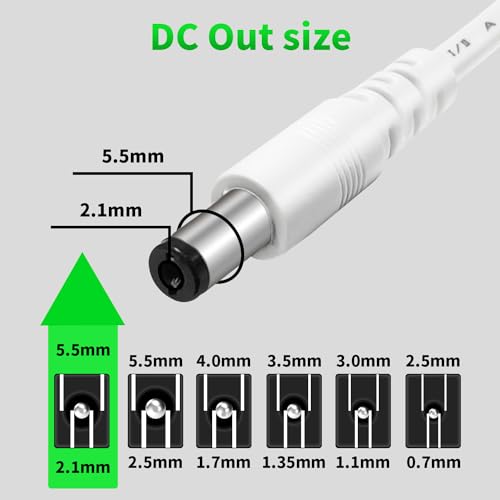 Image of 12v 3A Led Strip Light Power Adapter, AC to DC 100V-240V Transformer with DC Output for Neon Rope Light 2835 5050 Strip Light Led