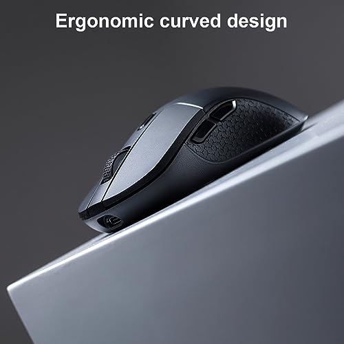 Image of Keychron M3 Wireless Gaming Optical Mouse, Tri-Mode 2.4 GHz /Bluetooth 5.1 /Wired, PixArt PAW 3395 sensor, 26000 DPI, LED RGB Backlit,79g Lightweight Programmable Macro Button for Windows PC /Mac - Black