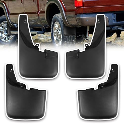 Image of F250 Mud Flaps Compatible with 2011-2016 Ford F250 F350 F450 F550 Super Duty Trucks Mud Guards Splash Guards with Fender Flare Front & Rear 4pcs