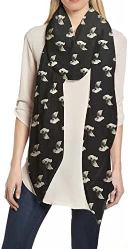 Lina & Lily Écharpe Foulard Pour Femme Imprimé Dachshund Teckel Chien, Multicolore, 180 X 90 Cm