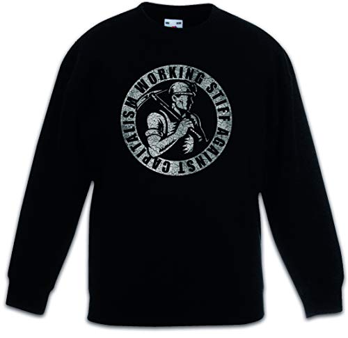 Pullover sweat-shirt enfant Urban Backwoods noir à message