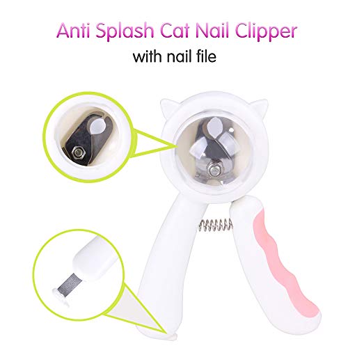 Anself Cortador de unhas de gato para gatos Cortador de unhas de gato Tesoura de unhas de gato Corta