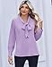 Zeagoo Fall Clothes for Women 2025 Bow Tie Blouse Long Sleeve Tops Fall Business Work Shirts Lilac