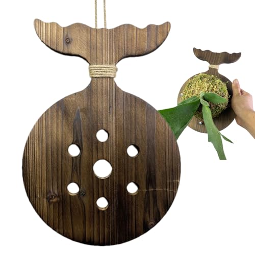 Generisch Soporte de pared de asta de ciervo, tablero de plantas de madera, suspensión vertical, decoración del hogar para orquídeas Platycerium en salón, oficina, apartamento, balcón