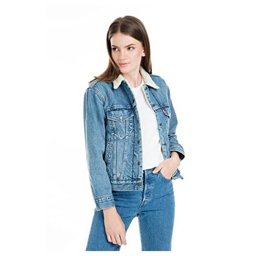 Levi's Ex-BF Sherpa Trucker Chaqueta Vaquera, Azul (Addicted Two Love 0005), XX-Small para Mujer