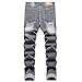 Men's Slim Fit Stretch Jeans Ripped Skinny Jeans for Men, Distressed Straight Leg Fashion Comfort Flex Waist Pants Jeans for Men - Pantalones De Hombre Tapered Leg, Grey 5870, Size 36