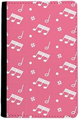 DIYthinker Diagonal Music Notes Pink Passport Holder Notecase Burse Wallet Cover Card Purse image 2