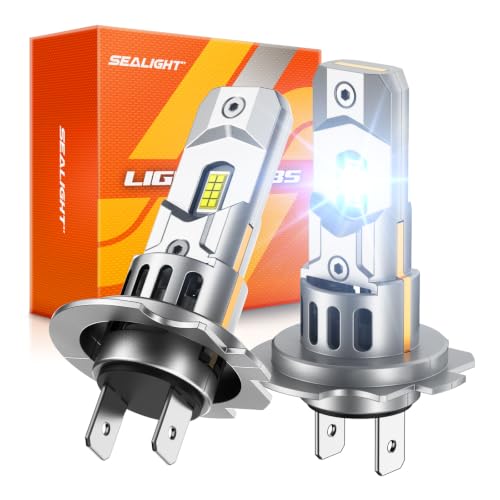 Image of SEALIGHT H7 LED Bulb, 80000LM 900% Brightness H7 LED Light Bulb, Pack of 2
