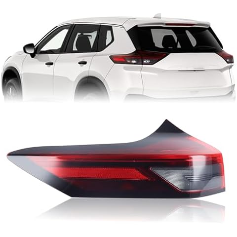 DOLKSN Outer LED Tail Light Rear Lamp Assembly Fit for 2021 2022 2023 2024 Nissan Rogue Left Driver Side 166-11299L 26555-6RR0B 26555-6RR0C 341383 Cover