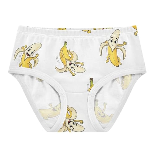 Cotton Toddler Girls Underwear Cute Cartoon Bananas White Panties for Girl Cartoon Underpants Briefs 2t