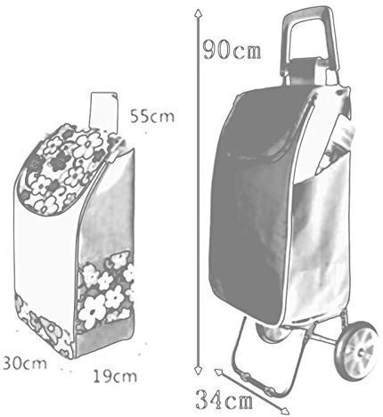 Einkaufstrolley auf Rädern Multifunktions-Einkaufswagen Klapptrolley Große Kapazität Leichter Trolley Rädern Push Cart… – Bild 3