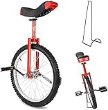 SUDOO 20 Inch Unicycle Wheeled Bike Skidproof Tire Bike Height Adjustable Alloy Rim Bicycle with Sturdy Storage Stand Balance Cycling Exercise...
