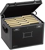 Vaultz Locking File Storage Chest, Two-Handled, Letter/Legal File Storage, Tactical Black, 16.5 x...