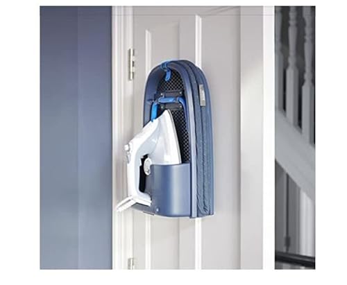 Joseph Joseph Tábua de passar roupa dobrável Pocket Plus para mesa compacta, preto/azul