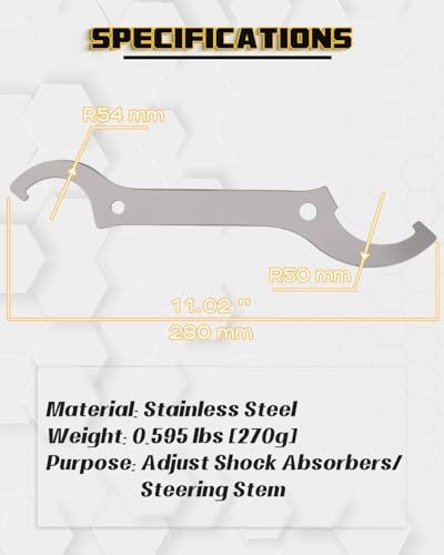 Image of Universal Motorcycle Rear Shock & Steering Stem Wrench Spring Adjustment Tool For YZ YFZ WR CRF XR KX KLX RM DRZ All Most Dirt Bike