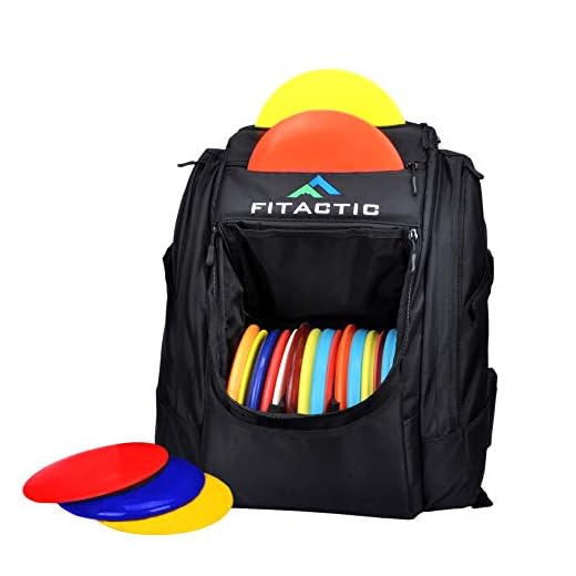 FITactic Luxury Frisbee Disc Golf Bag Backpack (Capacity: 25-30 Discs, Black)