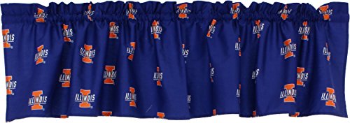 College Covers Everything Comfy Illinois Fighting Illini Printed Curtain Valance - 84" x 15"
