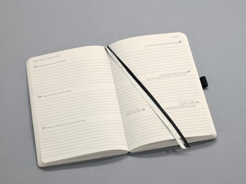 SIGEL C2522 Conceptum Weekly Planner 2025, Approx. A5, Black, softcover, 2 Pages = 1 Week, 192 Pages, ca. A5 - Image 3
