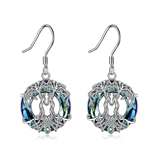 YFN Sister Earrings Gifts from Sister, Sterling Silver Crystal Sister Earrings Jewelry, Birthday Jewelry Gift for Sisters