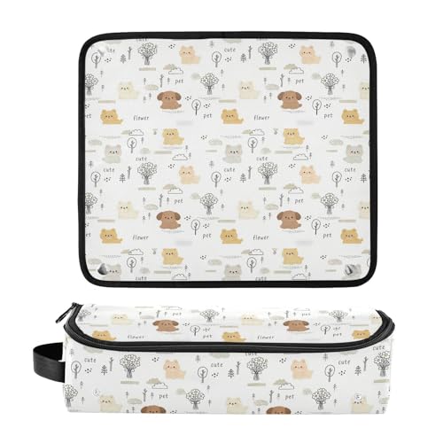 Estuche de viaje 2 en 1 para rizador con tapete resistente al calor y estuche grande para planchas de pelo miniatura 3