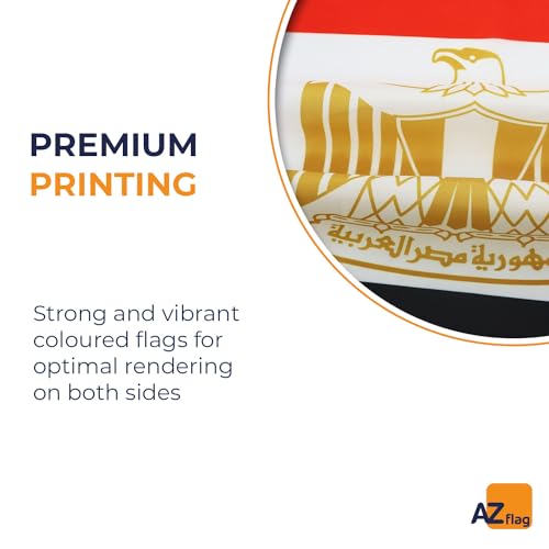 AZ FLAG, Egypt Flag, 3x5 Ft, Light Polyester Egyptian Banner with Two Brass Eyelets, Fade Resistant, Vivid Colors - Image 3