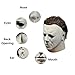 Zirsh Halloween Michael Myers Mask for Adults Scary White Mask Original Michael Face - Full Head Mask with Hair Cosplay Costume Theme Party Latex Props