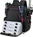 Piscifun Fishing Backpack with 2 Rod Holders, 4 Boxes & Rain Cover, Black