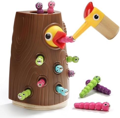 TOP BRIGHT Montessori Toys for 2 Year Old – Magnetic Bird Feeding Games for 2 Year Olds, Learning Toys for Toddlers 2-4 Years, Fine Motor Skills Toy for 3 Years Old Girls and Boys