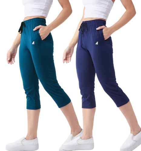 Image of Modeve Women Solid Cotton Blend Capri for summer|| Summer Wear