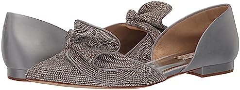 Badgley Mischka Women's Ileana Ballet Flat, Silver, 9 | Image 6