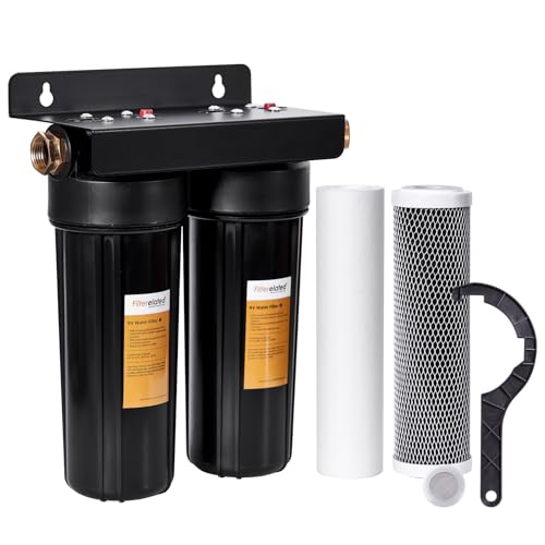 Filterelated RV Dual Water Filter System with 3/4 